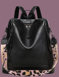 Vegan Soft Leather Backpack Purse