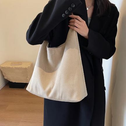 The Velvet Hour Bag – Women’s Large Suede Shoulder Bag