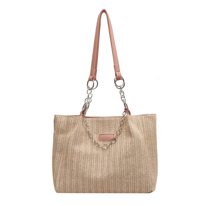 The Golden Hour Tote – Woven Straw Beach Bag