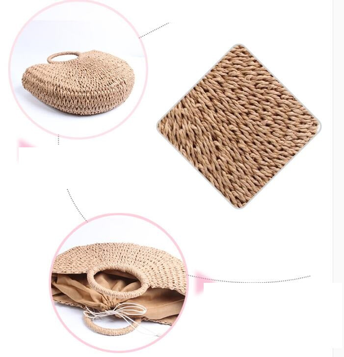The Riviera Tote – Woven Paper Rope Round Bag
