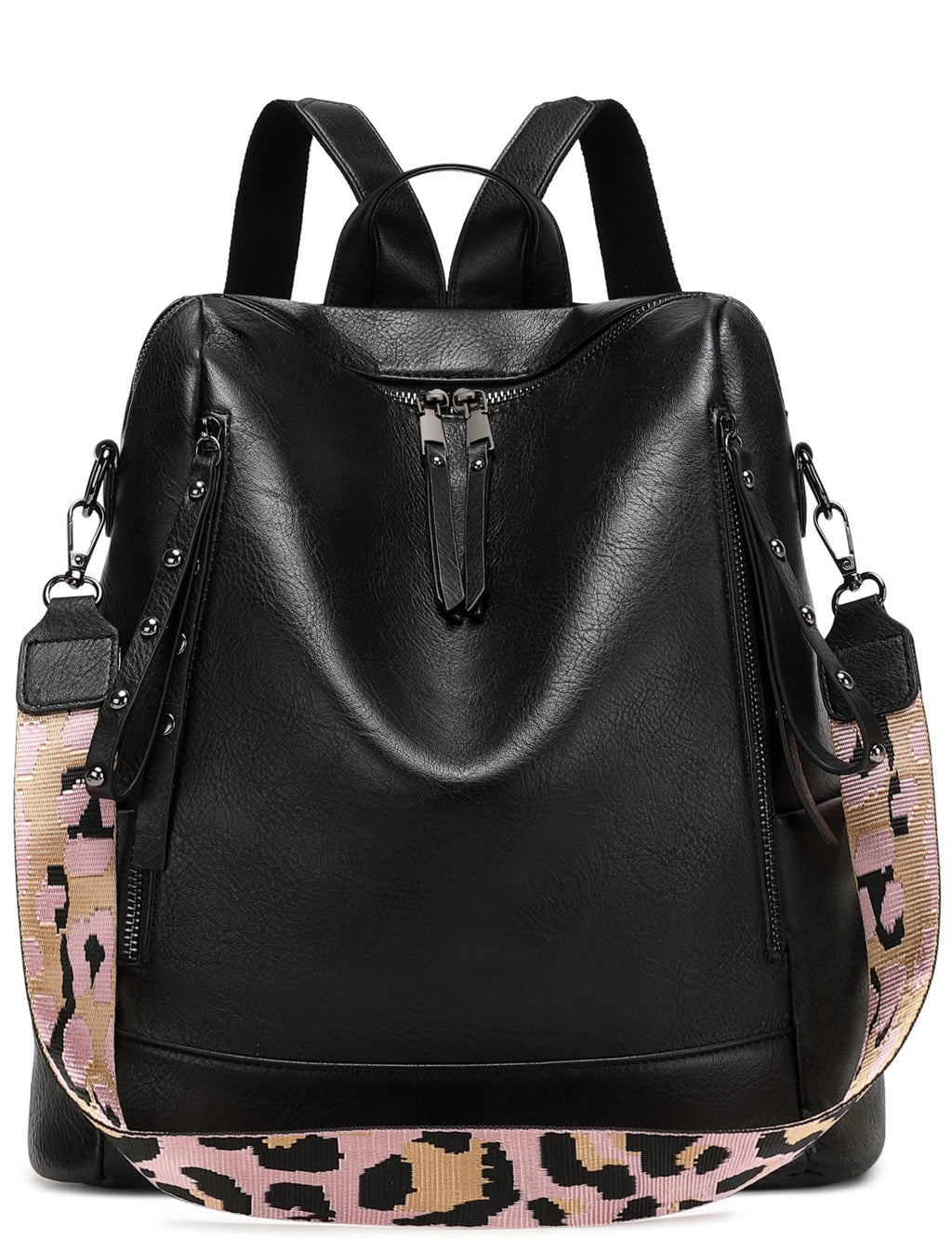 Vegan Soft Leather Backpack Purse