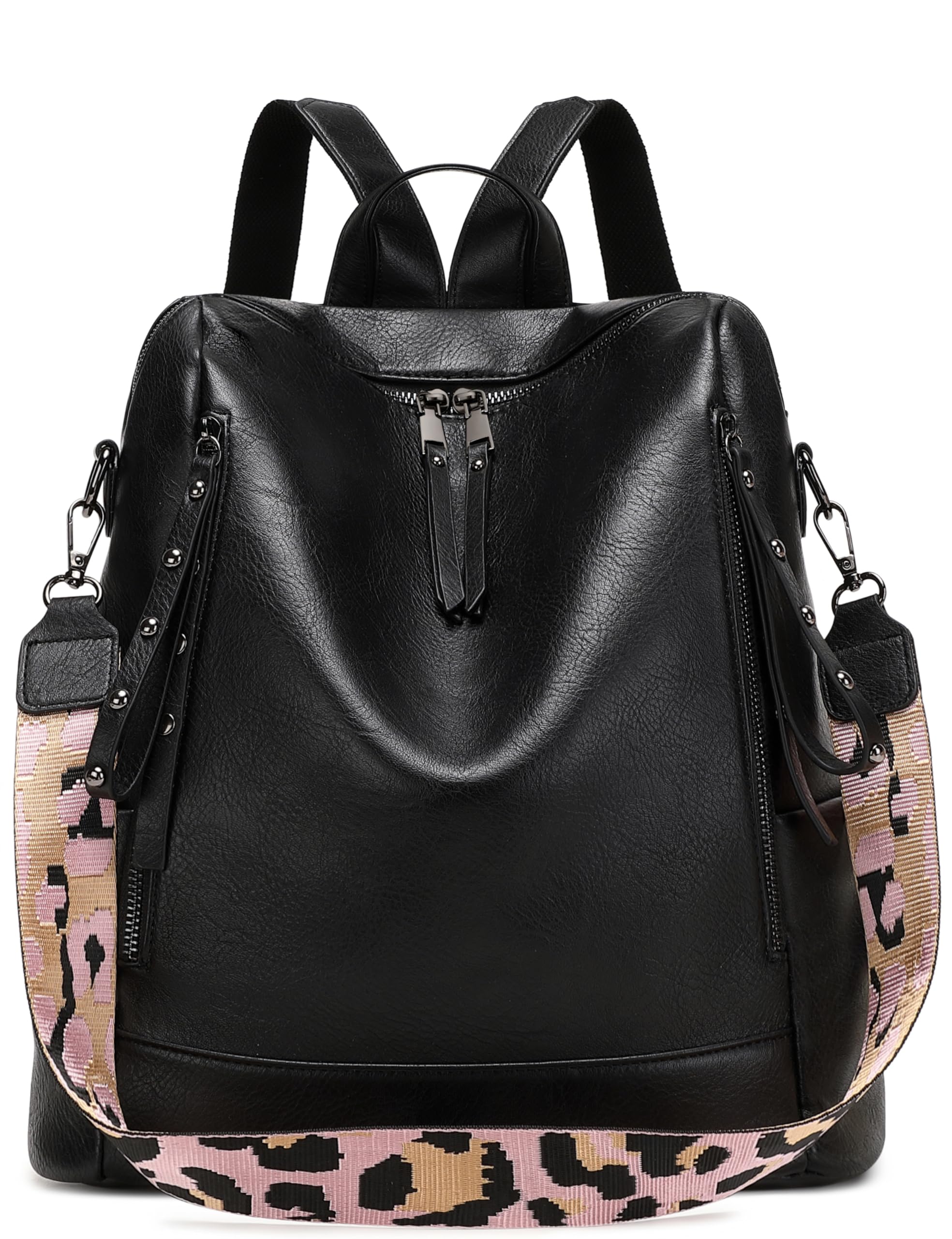 Vegan Soft Leather Backpack Purse