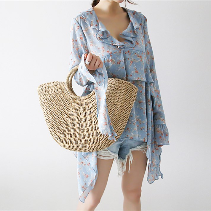 The Riviera Tote – Woven Paper Rope Round Bag