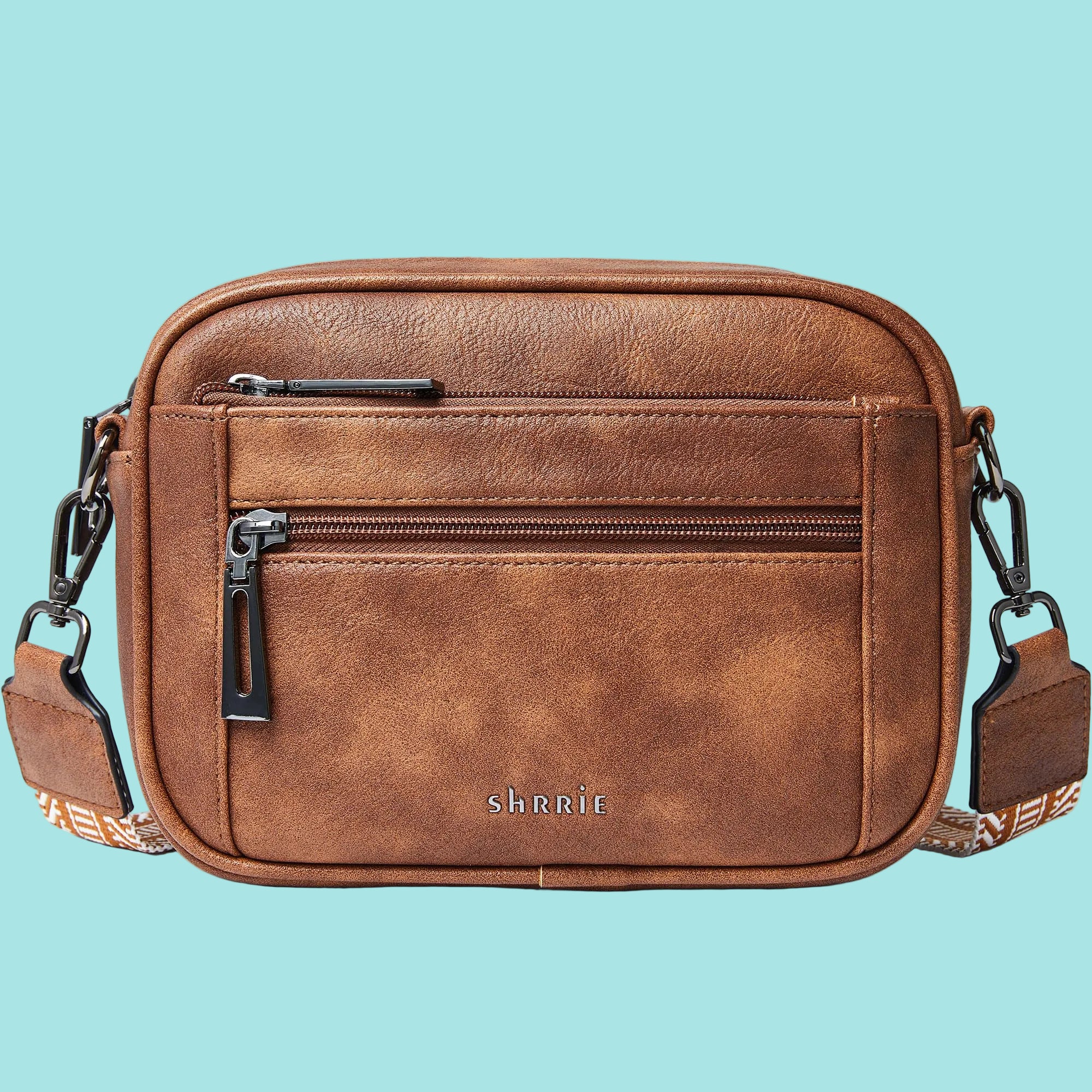 Shrrie Vegan Leather Crossbody Purse – Multipocket & Removable Strap