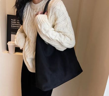 The Velvet Hour Bag – Women’s Large Suede Shoulder Bag